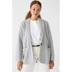 J. Crew Cecile Relaxed Sweater-Blazer in heather grey, size S
